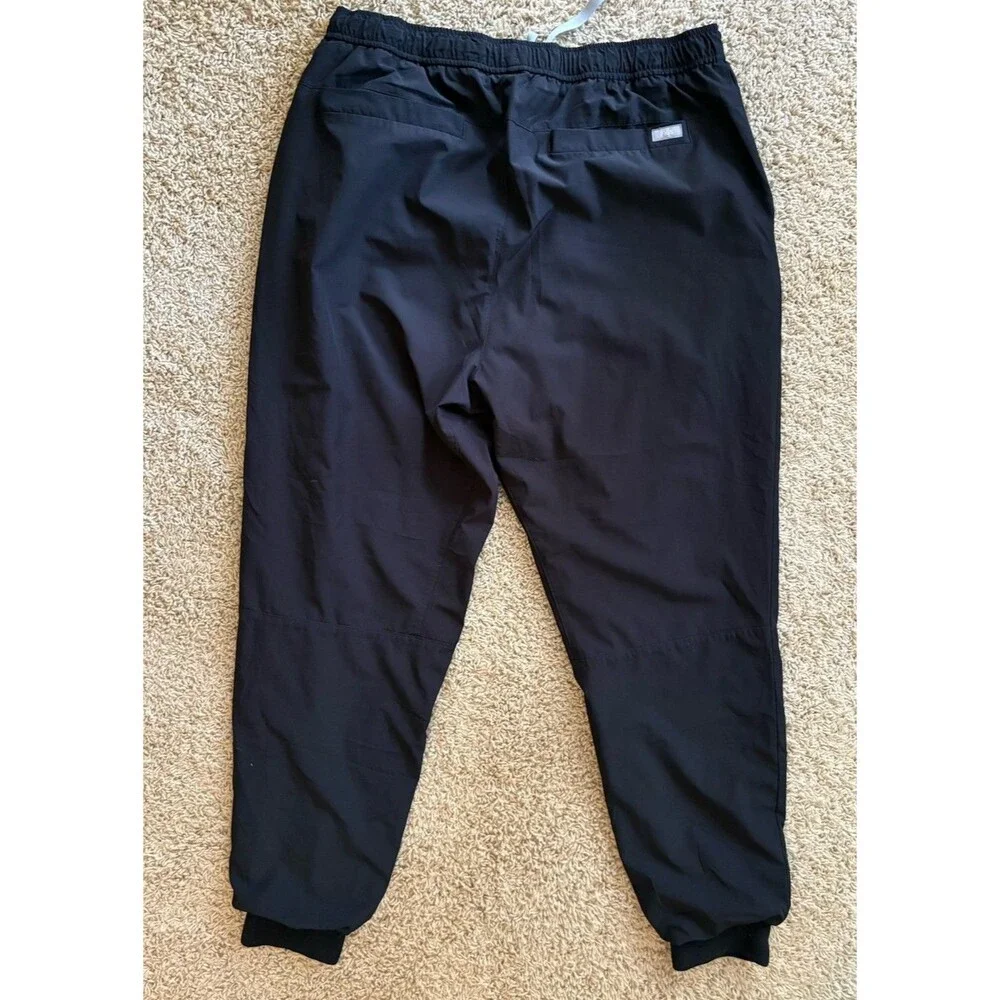 FIGS Tansen Lined Jogger Scrub Pants Men's XL Black Technical Collection Lined